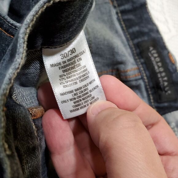 Aeropostale dark Wash slim straight jeans size 30×30 - Picture 7 of 8